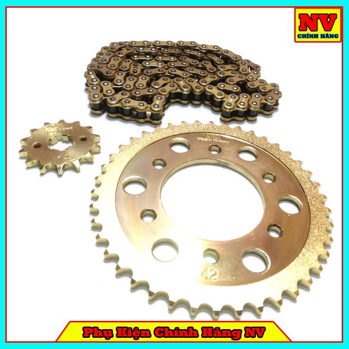 Bộ Nhông Sên Đĩa Vàng DID Cho Sirius FI, Wave, Dream, Exciter, Winner