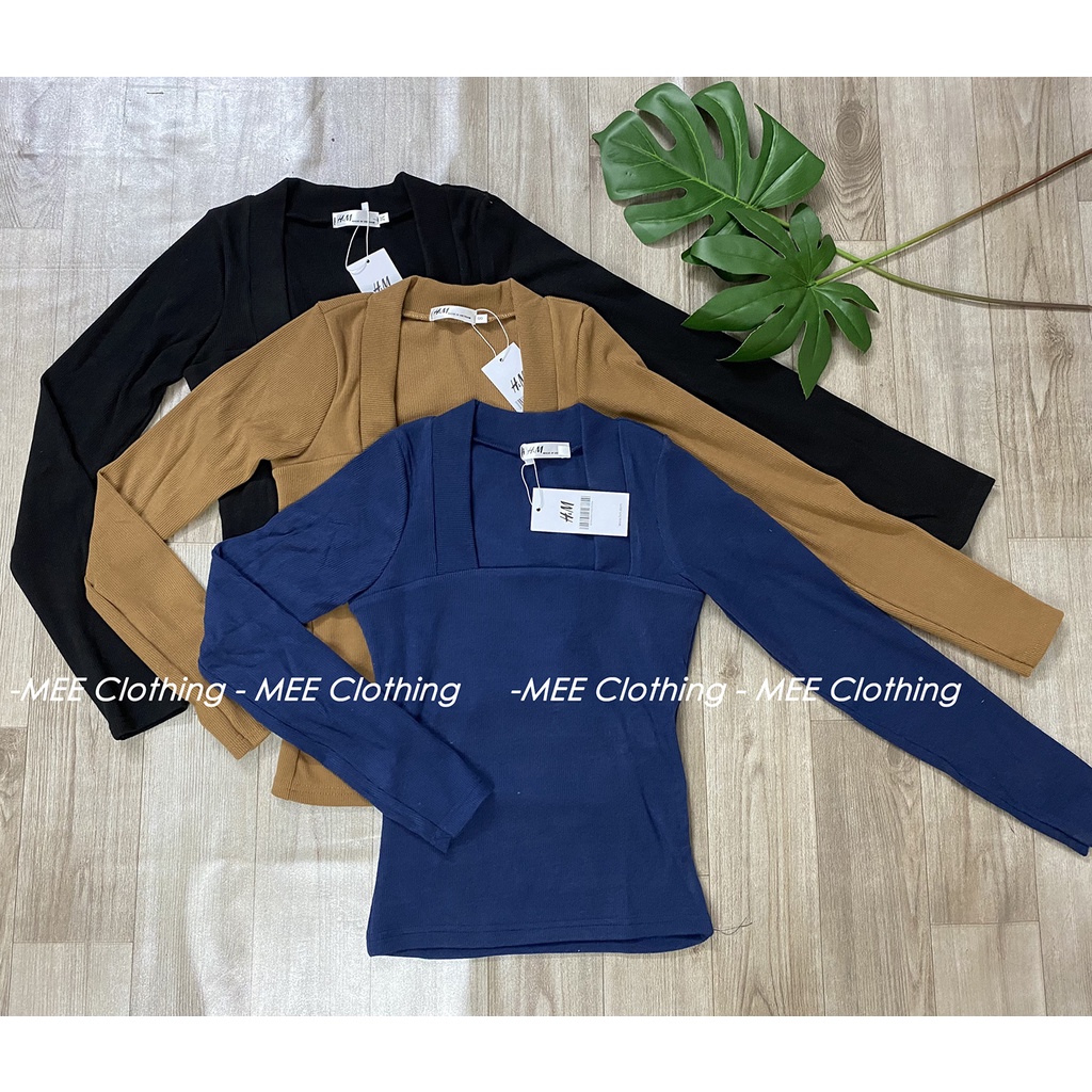 Áo len body dài tay cổ vuông - tăm nhung dày mịn hàng chuẩn đẹp | BigBuy360 - bigbuy360.vn