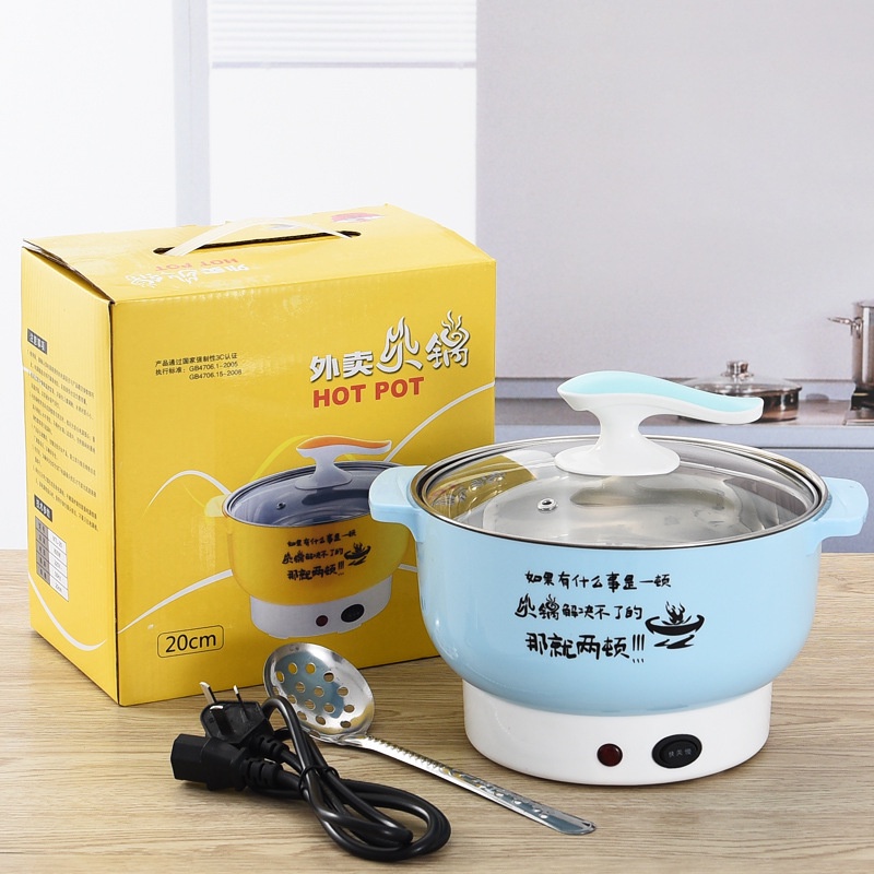 Có thể bán buôn Nồi điện 1.8l thành bên trong bằng thép không gỉ 400 đến 800W 2 chế độ bảo vệ quá nhiệt virgina056 Hàng giao ngay