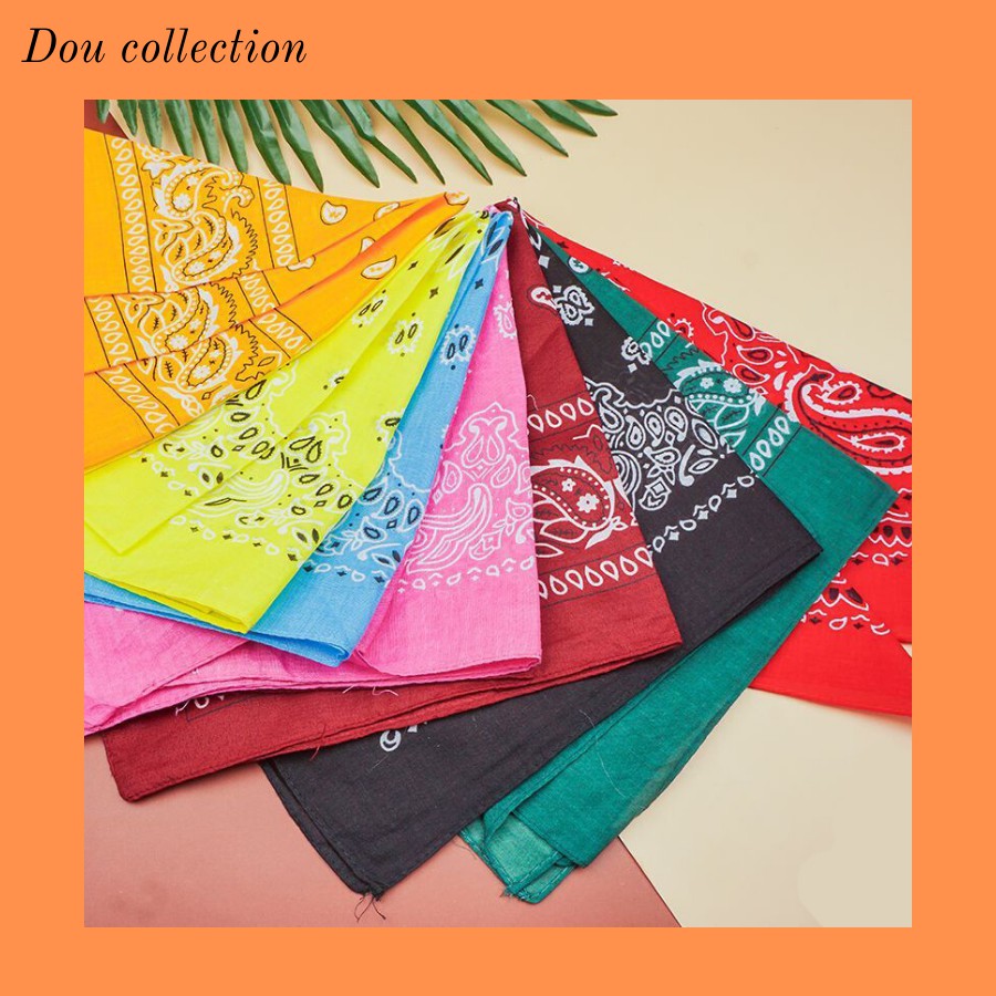 [Nowship2h] Khăn Bandana EXO, Khăn Turban Phong Cách Hàn Quốc - Chất Cotton - Size 55x55cm - Mã B000