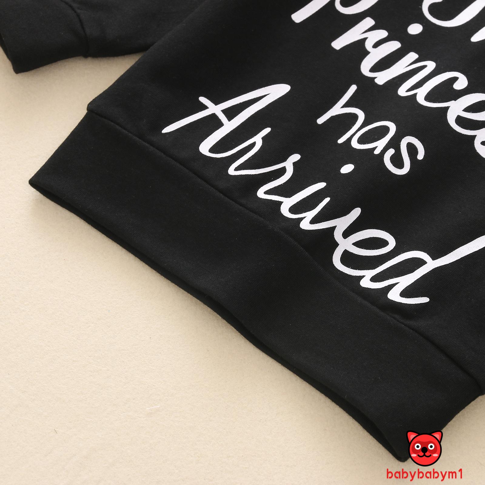 Áo Sweater Tay Dài Hoạ Tiết Chữ In Cho Bé 0-3 Tuổi 2 Màu