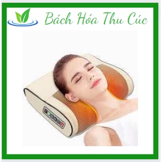 Gối massage hồng ngoại 16 bi trị liệu nhật bản, mát xa cổ, lưng, vai gáy