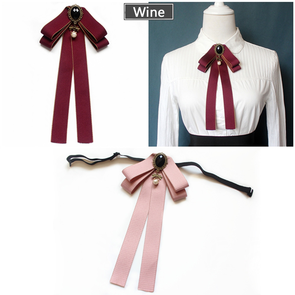 Ghim Cài Áo Hình Chiếc Nơ Đính Đá Thời Trang Thanh Lịch Cho Nữ