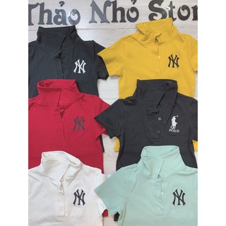 áo thun ôm có cổ thêu logo