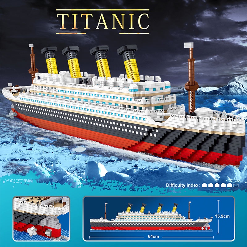 Bộ đồ chơi lắp ráp Sluban mô hình tàu Titanic 4404 mảnh dành cho bé