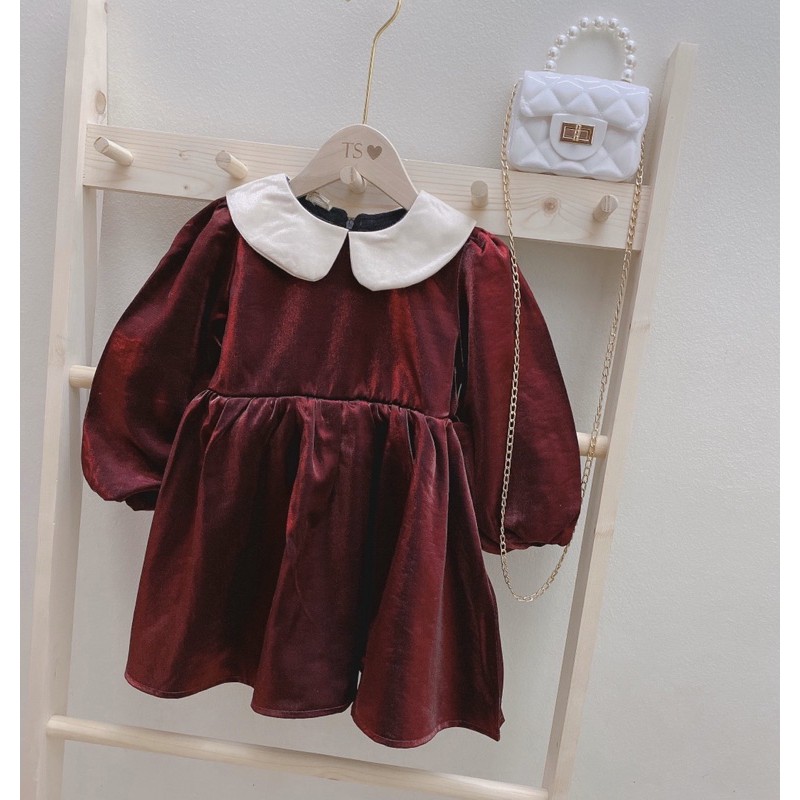 SALE ĐẦM NHŨ ĐỎ QUẢNG CHÂU HÀNG CAO CẤP CHO BÉ GÁI