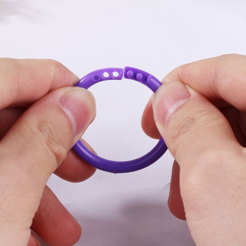 Set 20 khoen tròn bằng nhựa sáng tạo dùng để đóng giấy rời làm sổ lưu niệm/ album ảnh