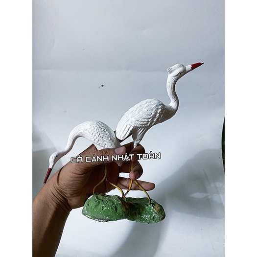 1 CON CÒ ĐẤT NUNG TRANG TRÍ HỒ CÁ NON BỘ CAO KHOẢNG 19CM