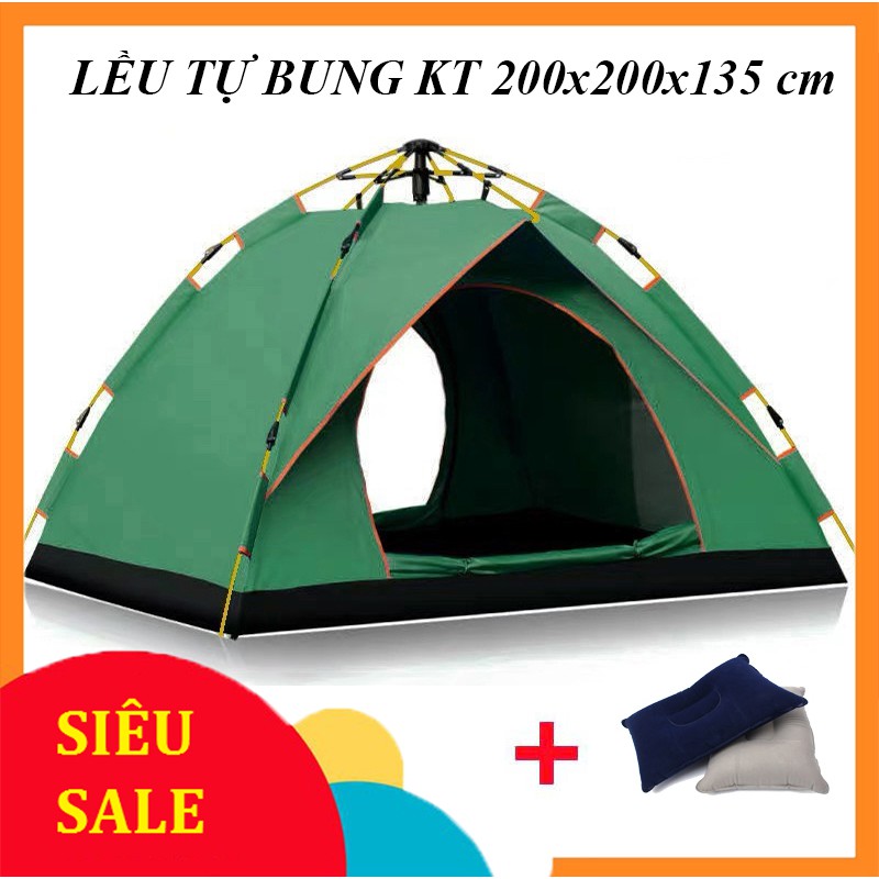 Lều Cắm Trại Du Lịch Dã Ngoại,  Lều Phượt Tự Bung 4 đến 6 người Chống Thấm Nước Chống Muỗi Gấp Gọn Tiện Lợi | BigBuy360 - bigbuy360.vn