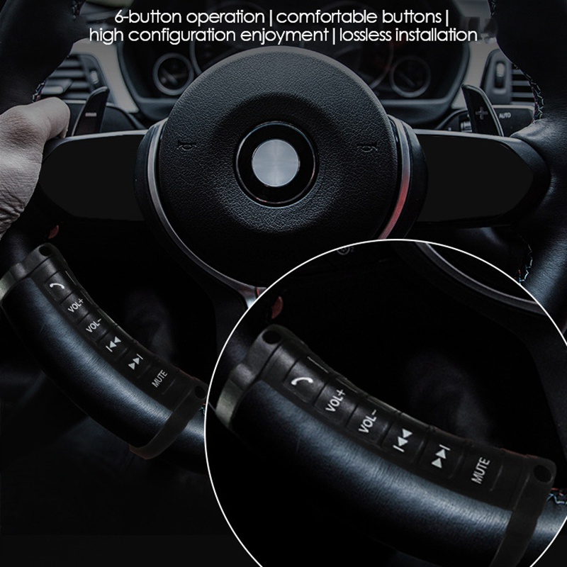 Nút Điều Khiển Từ Xa Gắn Vô Lăng Xe Hơi Tích Hợp Bluetooth Đa Năng Cho Đầu DVD 2DIN