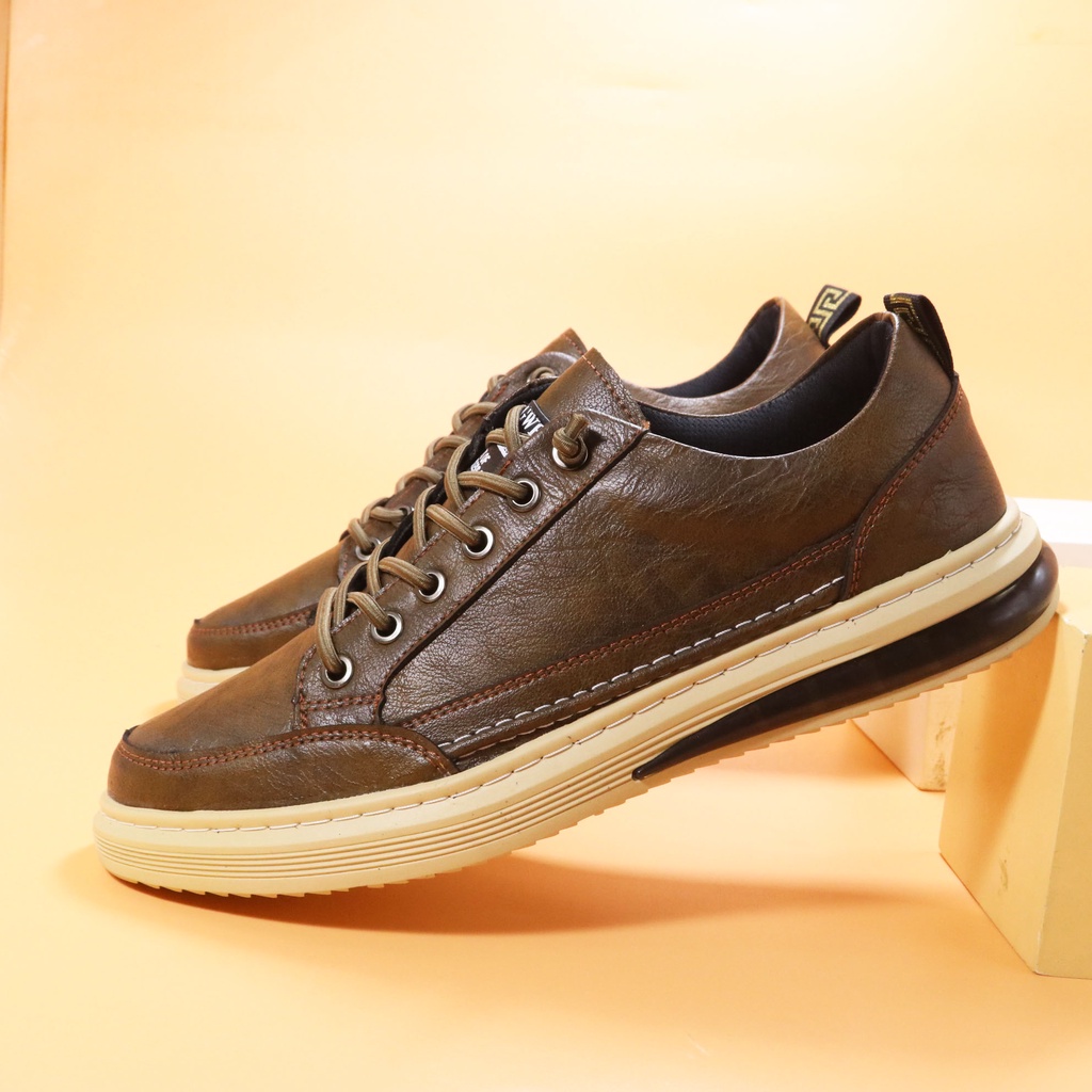 Giày sneaker - Giày thể thao nam tăng chiều cao HT.NEO Da Cao Cấp ,Thiết Kế Tiện Dụng , Dễ Phối Đồ GS-01