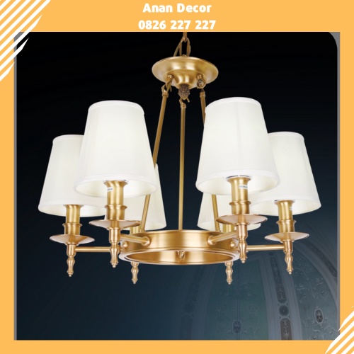Đèn chùm đồng kiểu dáng cổ điển chưa bao gồm bóng đèn CD-1579/6, CD-1579/8