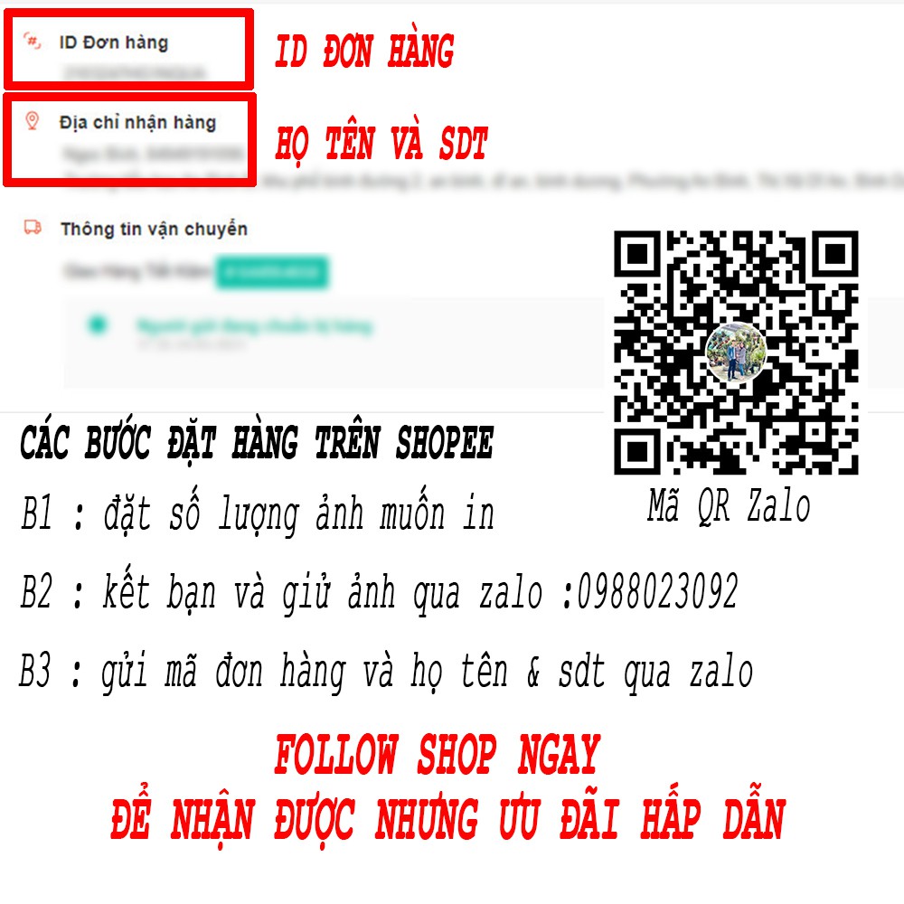 In ảnh theo yêu cầu kích thước 6x9 cm 1k/tấm ép plastic không phai màu | BigBuy360 - bigbuy360.vn