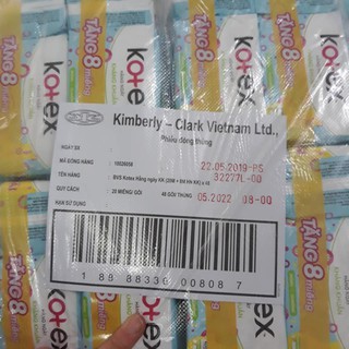 Băng vệ sinh Kotex Cool hằng ngày 20 miếng