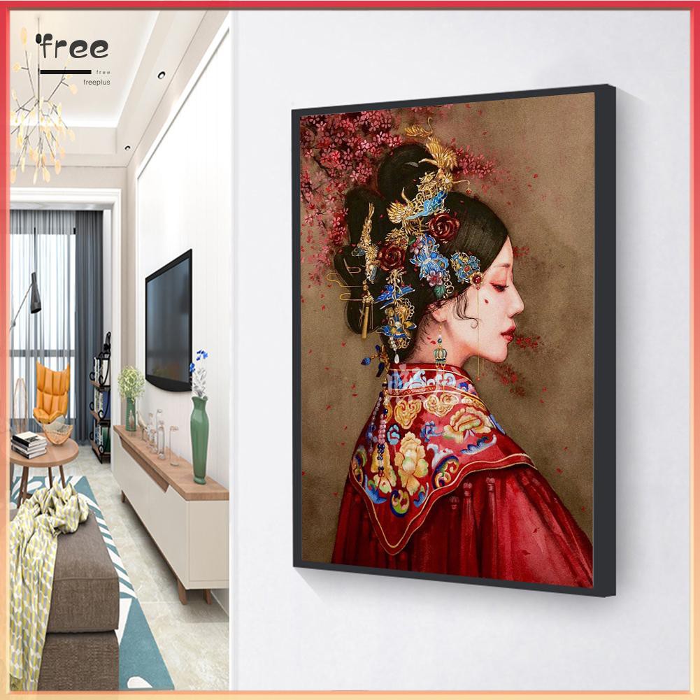 Bộ tranh đính đá 5D hình cô dâu tự hoàn thành