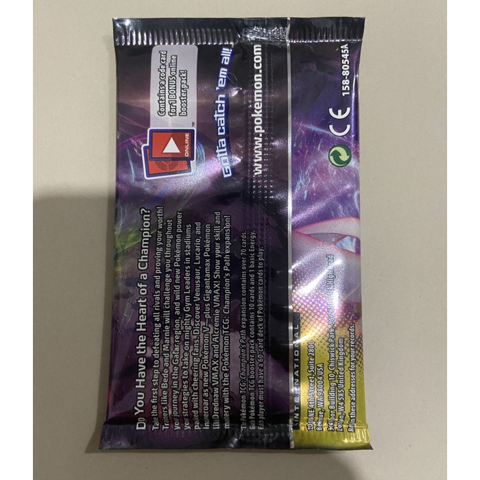 Bộ thẻ bài pokemon Champion's path booster chính hãng