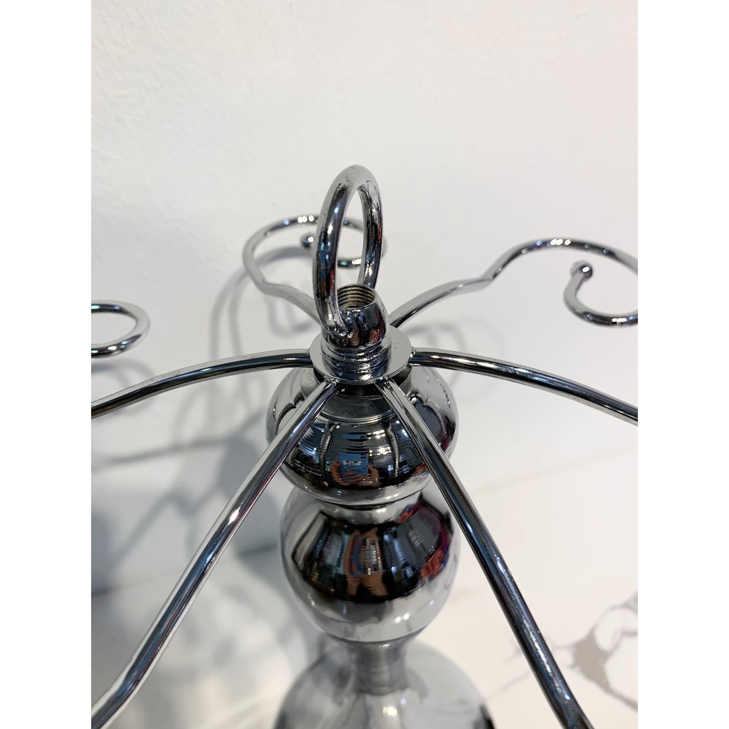 Decor xuất dư Giá treo bộ ly uống rượu vang để bàn Thân bầu inox xịn sang trọng tinh tế cao cấp