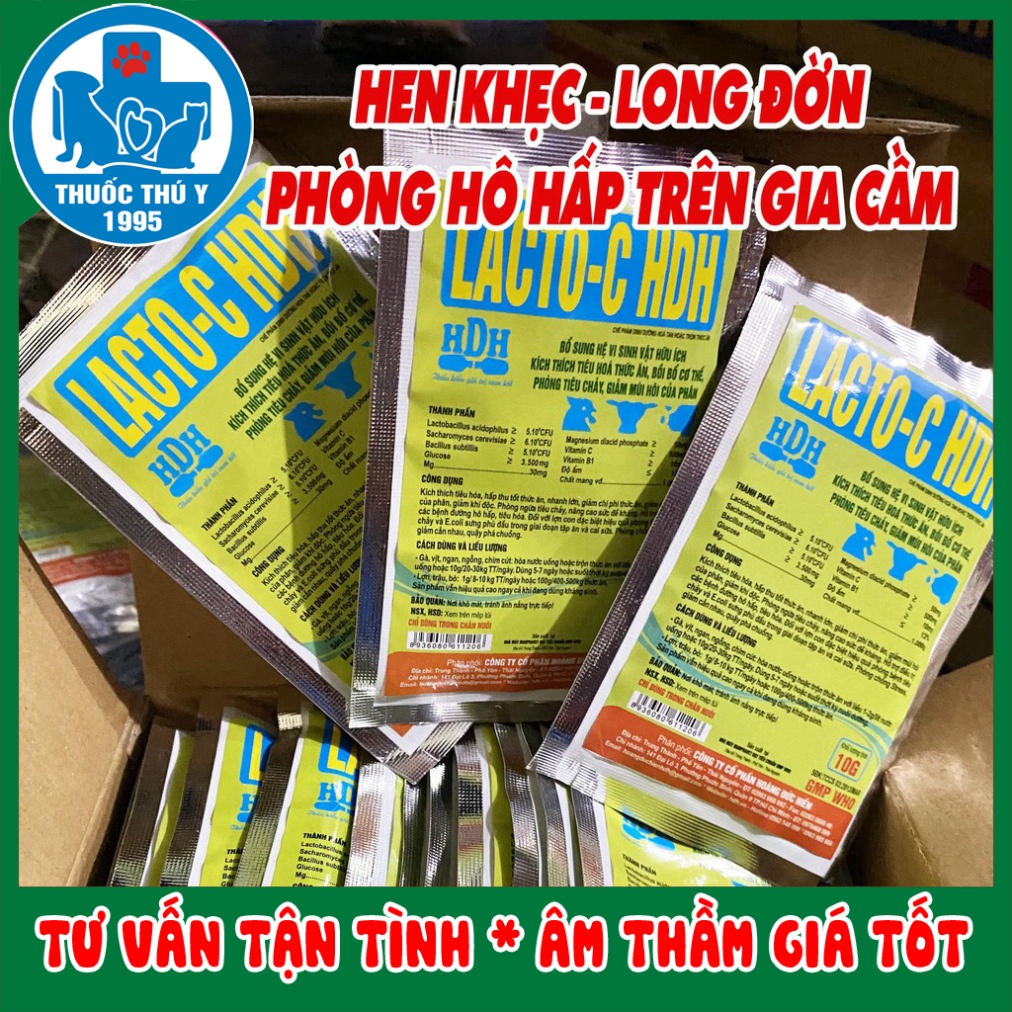 MEN TIÊU HÓA LACTO-C  10G KÍCH THÍCH TIÊU HÓA, TĂNG HẤP THỤ THỨC ĂN VẬT NUÔI