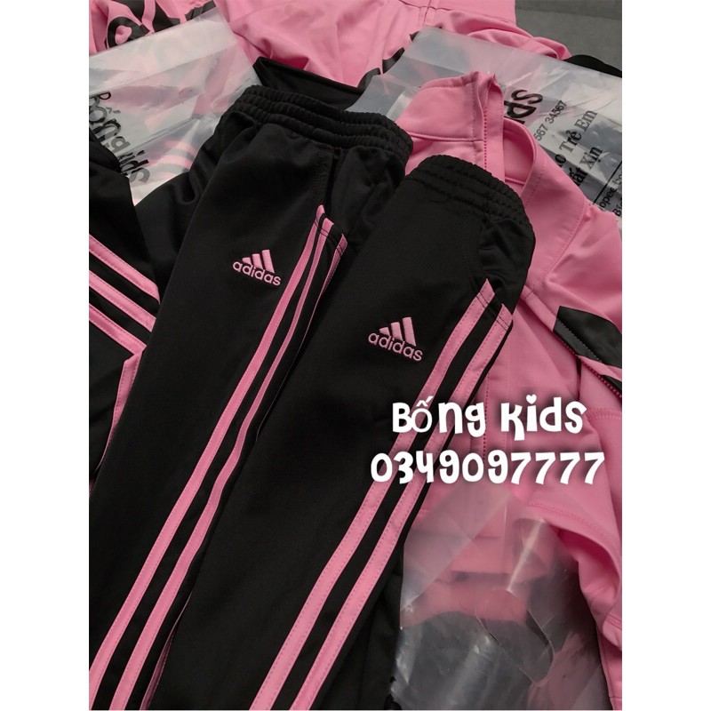 Bộ Nỉ Thể Thao Bé Gái 3 Sọc @didas