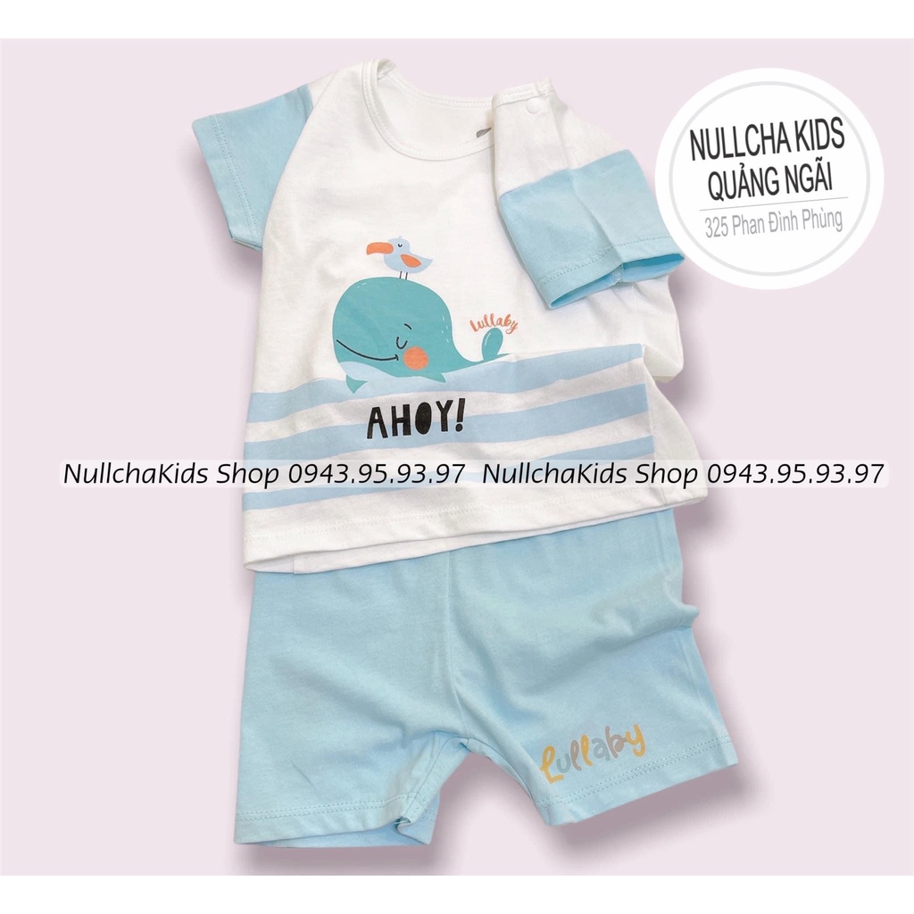 [LULLABY] Bộ quần áo cộc tay chất cotton bé trai bé gái