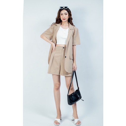 Set Blazer vải Linen đũi