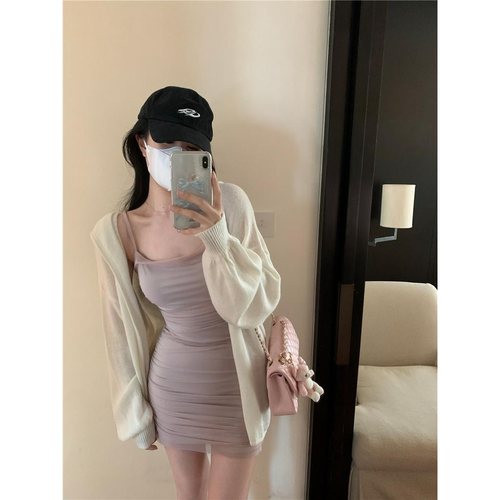 Áo Khoác cardigan Tay Dài Có Mũ Chất Liệu Thân Thiện Với Da Chống Nắng Cao Cấp Thời Trang Mùa Xuân Dành Cho Nữ