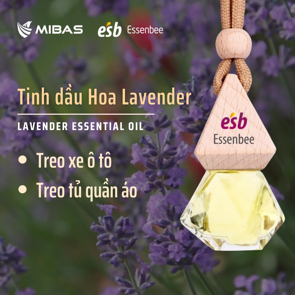 Tinh dầu Hoa Lavender Essenbee treo xe, treo tủ quần áo