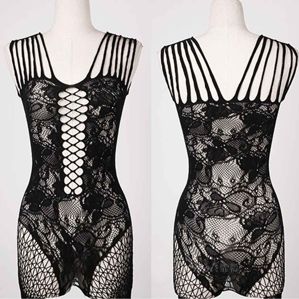 Đồ ngủ liền thân ngắn phối ren hoa quyến rũ cho nữ