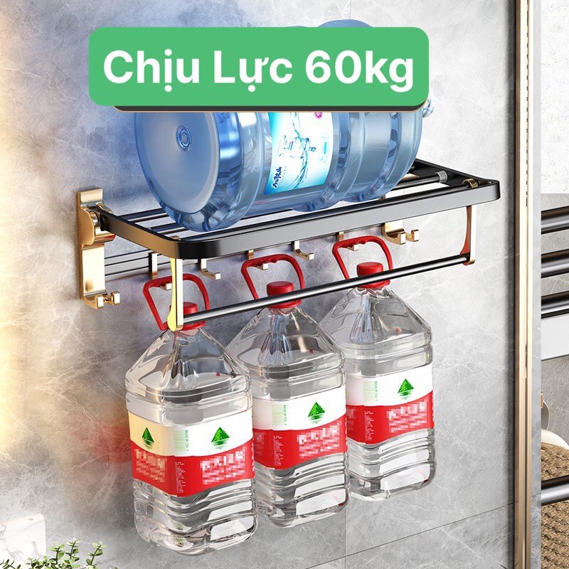 Kệ để đồ dùng phòng tắm gắn tường MEIDOO dán hoặc khoan thiết kế màu vàng đen sang trọng cho phòng tắm nhà bạn