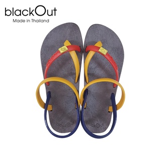 Giày xỏ ngón blackOut đế nâu quai 3 màu