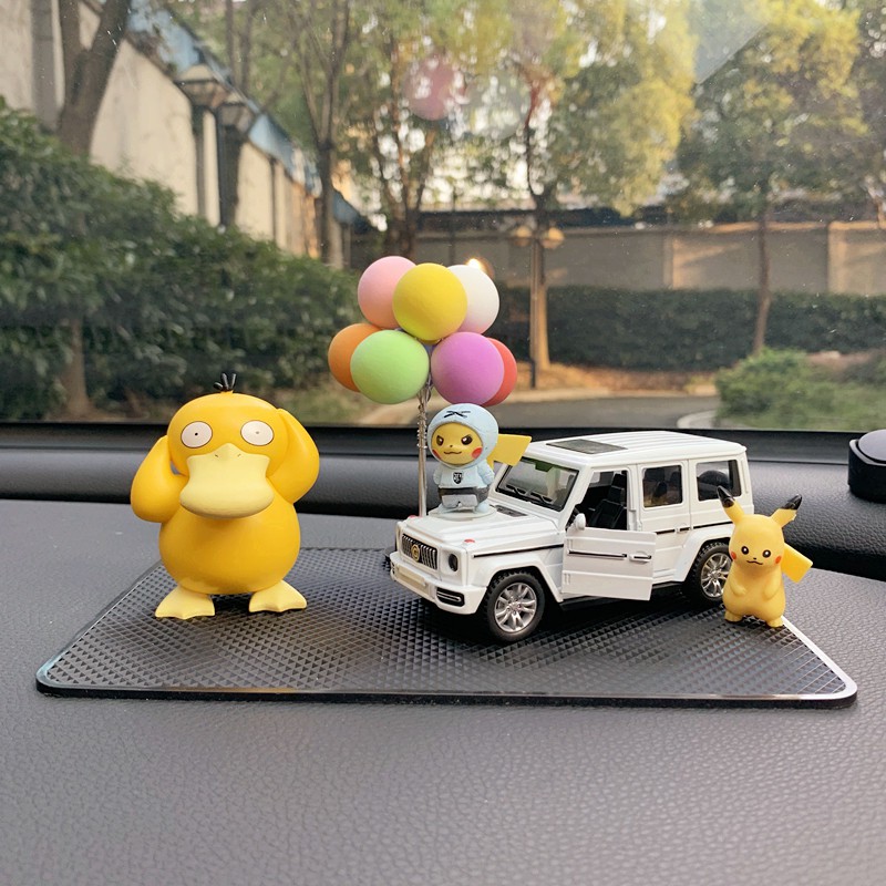 Mô hình vịt bối rối Pikachu cao 8cm trang trí để bàn tặng bạn bè siêu ngáo