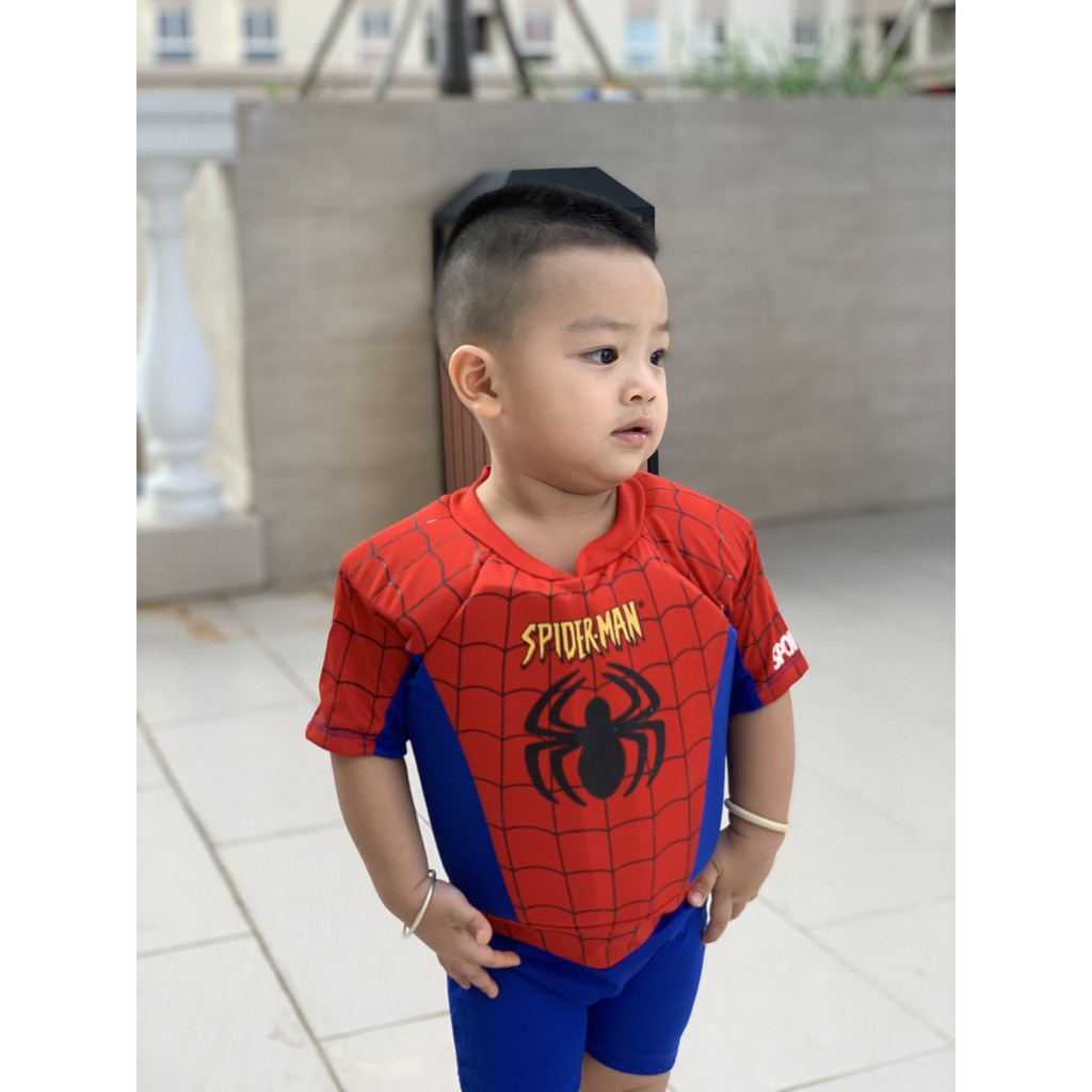 áo bơi bé trai kèm phao 2 Trong 1 / HÀNG XUẤT DƯ XỊN / Mẫu Bé Trai Siêu Nhân Đủ Size 10-30kg