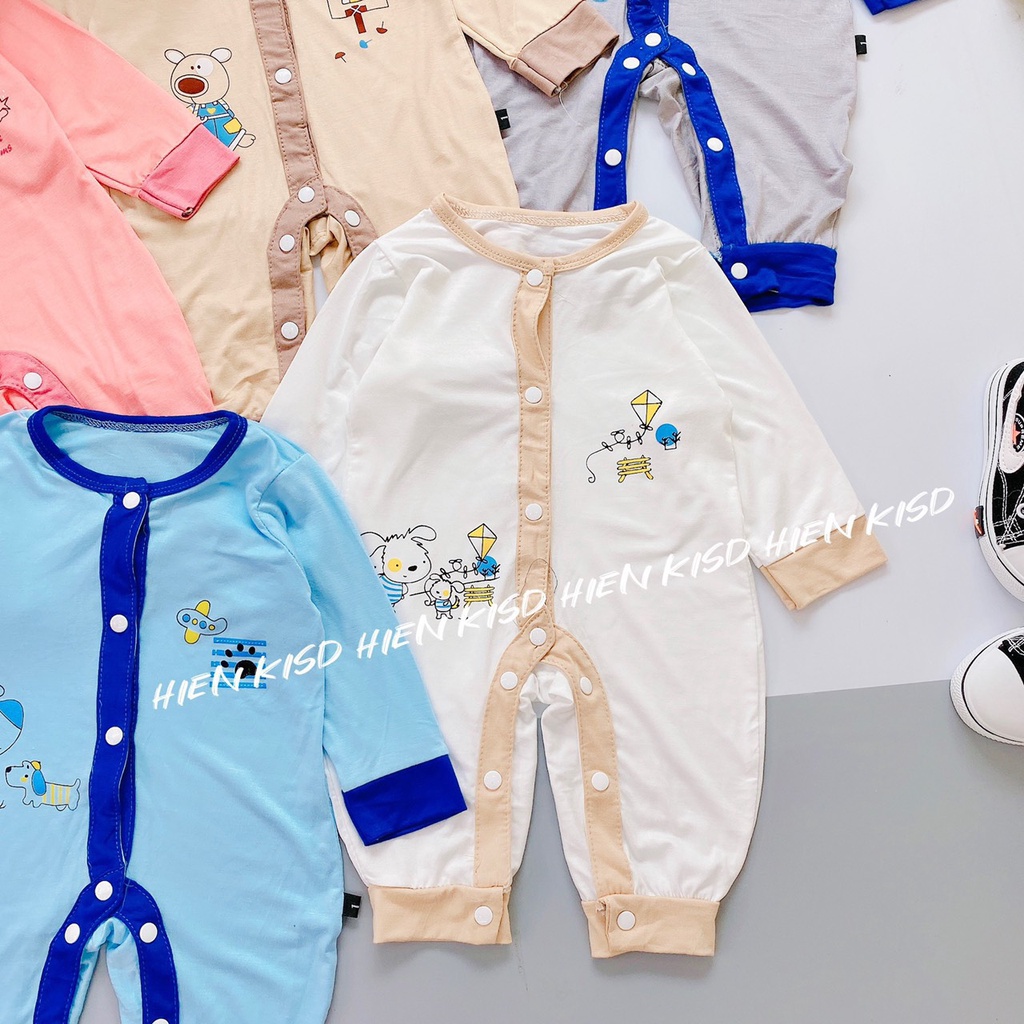Body dài thun lạnh peptit Minky mom cho bé (3-10kg)