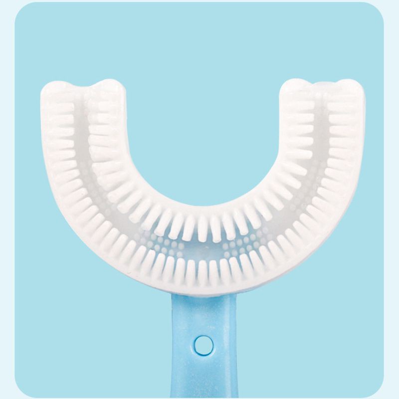 [Hàng mới về] Bàn chải đánh răng silicon hình chữ U cho bé trên 1 tuổi