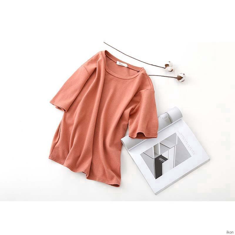 Áo thun tay ngắn dáng rộng kiểu đơn giản