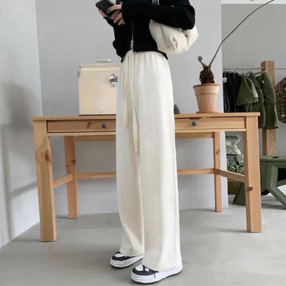 Quần nhung tăm ống rộng nam nữ, quần nhung tăm dây rút unisex 5 mầu Zinti