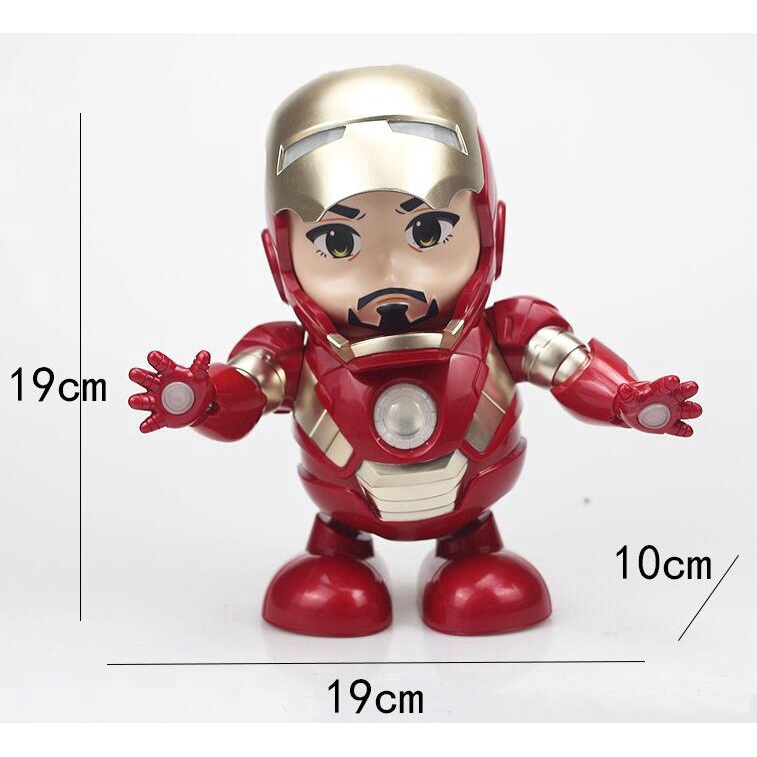 Robot Iron Man nhảy múa có đèn LED và phát nhạc độc đáo