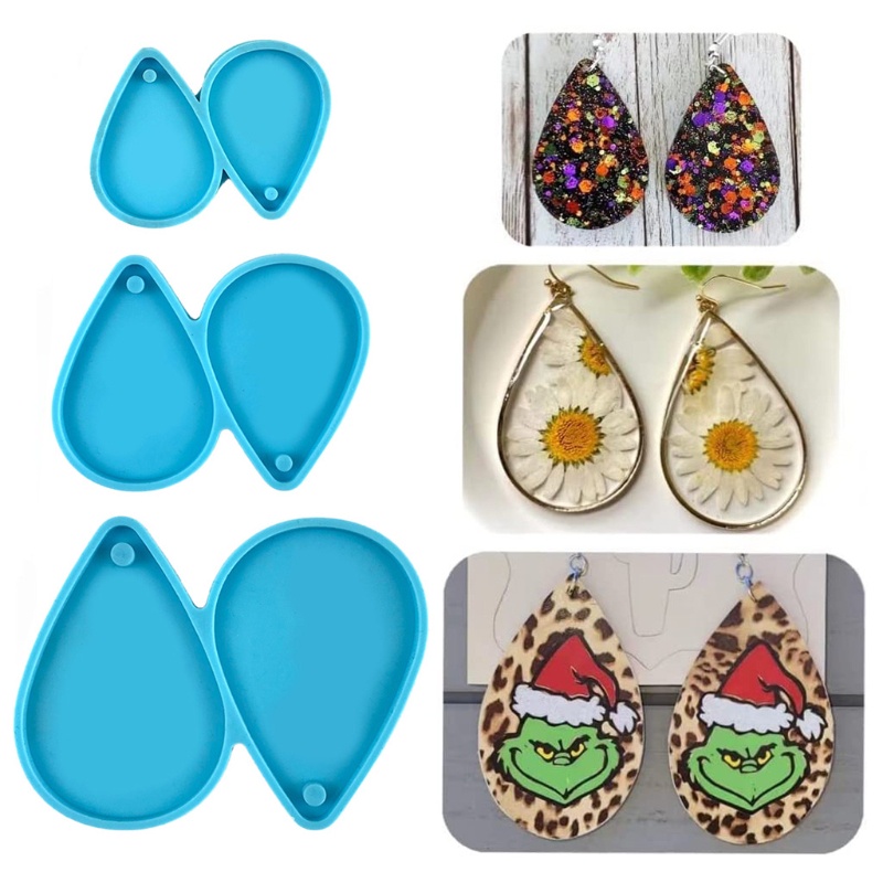 Khuôn Silicon Làm Móc Khóa Hình Giọt Nước Thời Trang