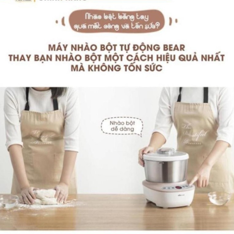 Máy Nhồi Bột Tự Động 3.5L Cao Cấp hai chế độ nhồi và ủ bột, Bear HMJ-A35M1