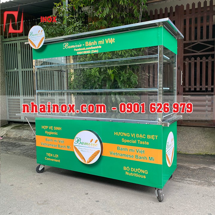 Xe bánh mì mẫu đẹp tiện dụng - 1m8x60x1m86