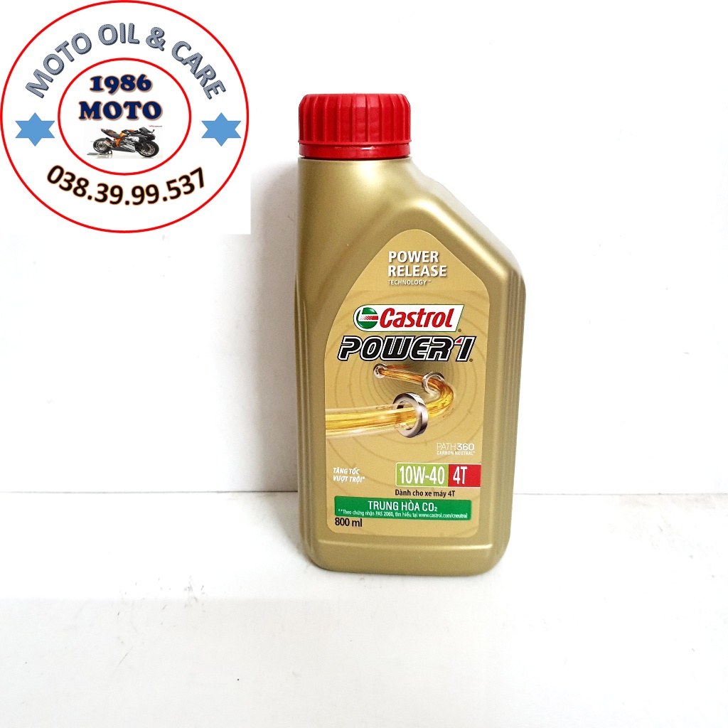 Nhớt xe số cao cấp Castrol Power1 với công thức trung hòa Cacbon mới