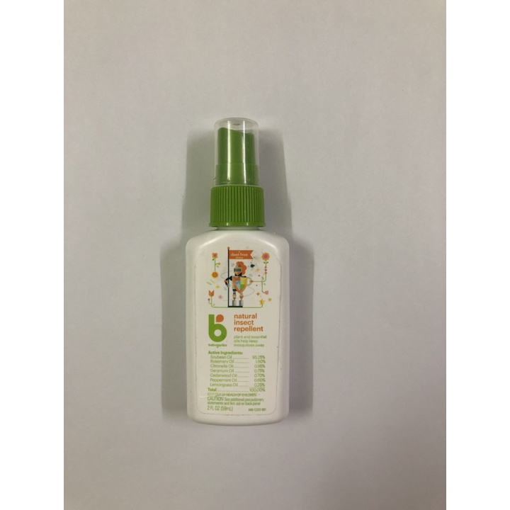 Xịt xua đuổi muỗi dành cho bé Babyganics Natural Insect Repellent - Mỹ