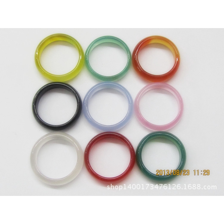 Nhẫn Mã Não 9 Màu Sắc Đa Dạng