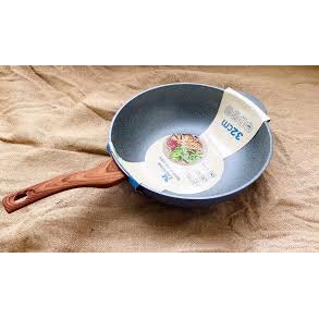 Chảo  sâu lòng ECORAMIC size 32 đáy từ, Chảo đúc vân đá chống dính Ecoramic Hàn Quốc