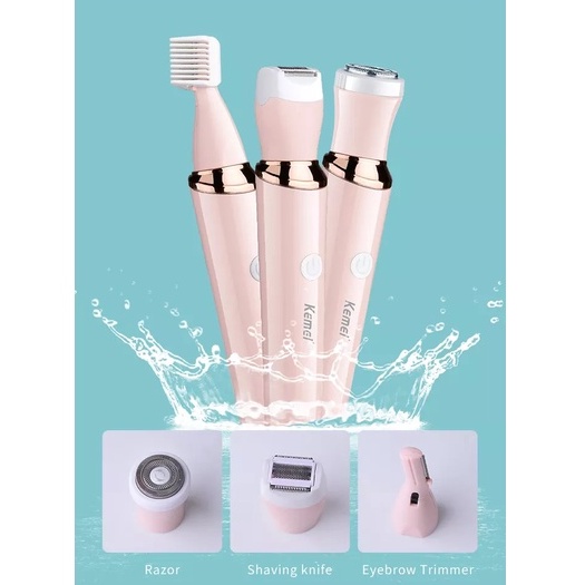 Máy Cạo Tỉa Lông Toàn Thân 3 in 1 Kemei Km 4010