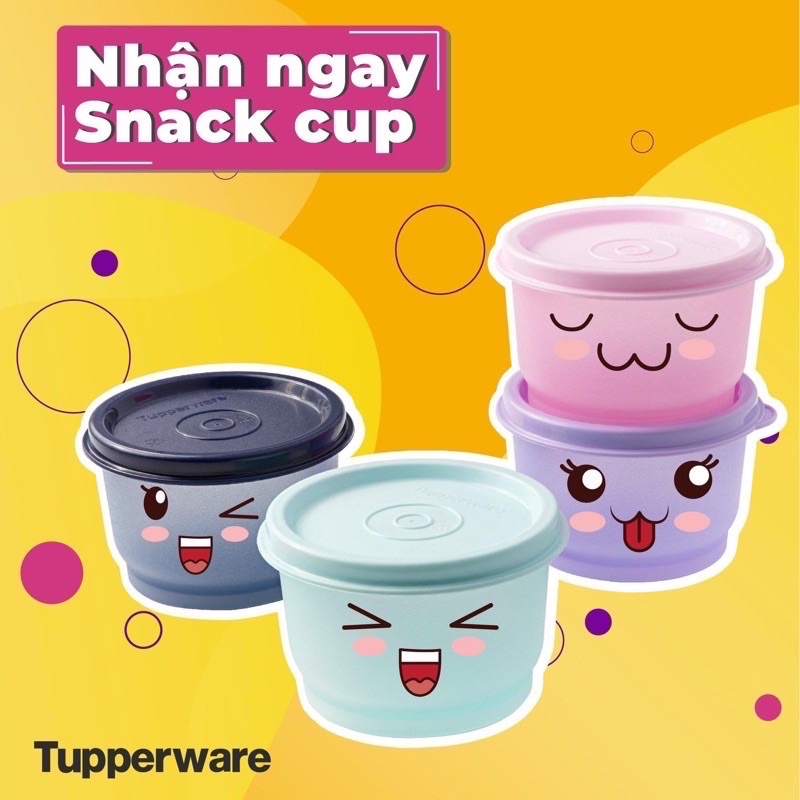 hộp Snack cup 140 ml tupperware (1 hộp)