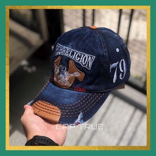 Nón Kết Ông Địa TRUE RELIGION JEAN Logo Thêu Thời Trang Nam Nữ Phố Nón Sài Gòn