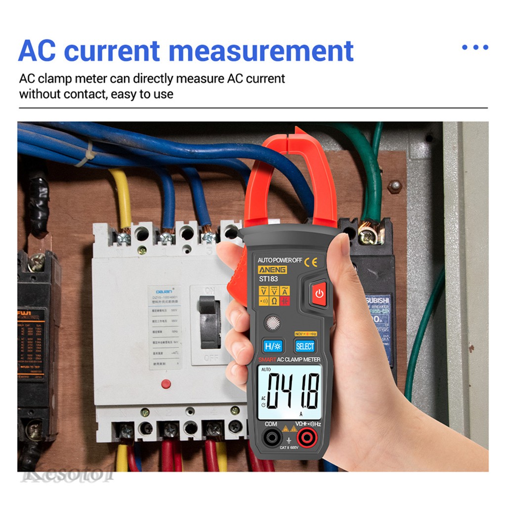 Kẹp vạn năng kế thử nghiệm điện áp/dòng điện DC AC đếm thực 6000 RMS ST183