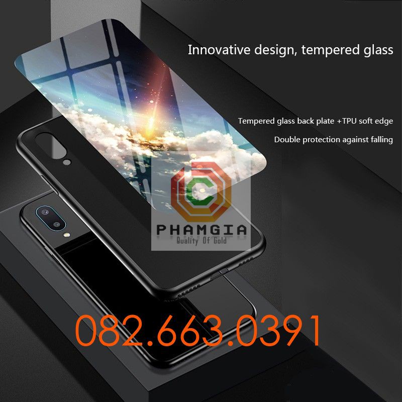 Ốp lưng ép kính Samsung A02 hình vũ trụ siêu đẹp