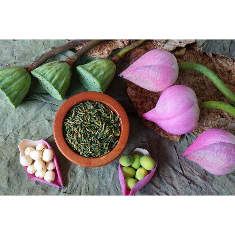 Lotus Heart - Tim sen trà hũ 60g tea tâm sen khô sao thơm